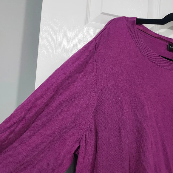 Lane Bryant Purple Knit Sweater with Star Pattern Gold Sequin in Size 26/28 - 4X - Picture 6 of 11